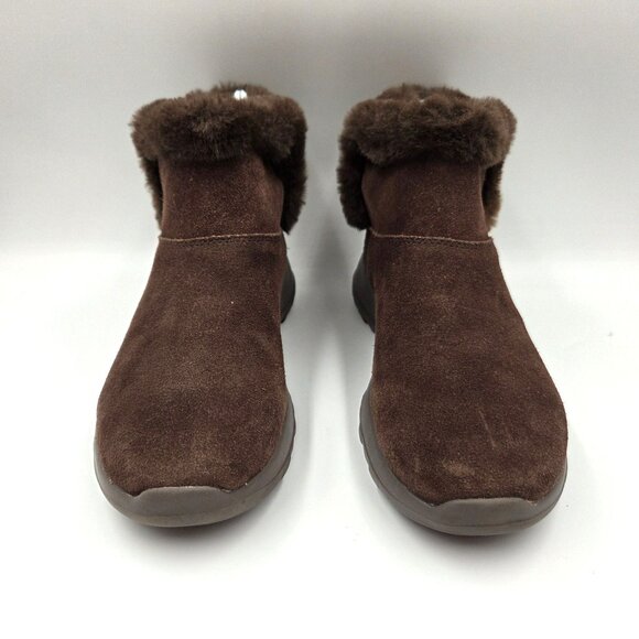 Skechers Boots Womens 6.5 Brown Suede On The Go Joy Chukka Ankle Booties - Picture 4 of 10